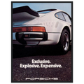 Porsche - Exclusive, Explosive, Expensive Vintage Poster