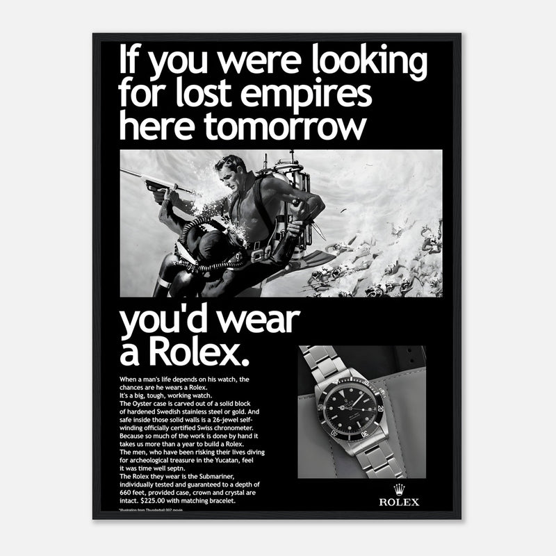 Rolex Submariner Vintage Poster Ad
