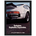 Porsche - Exclusive, Explosive, Expensive Vintage Poster