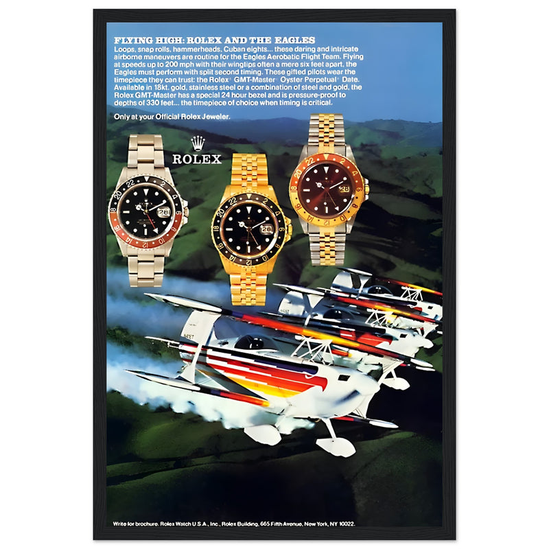 Rolex GMT Master Vintage Poster Ad