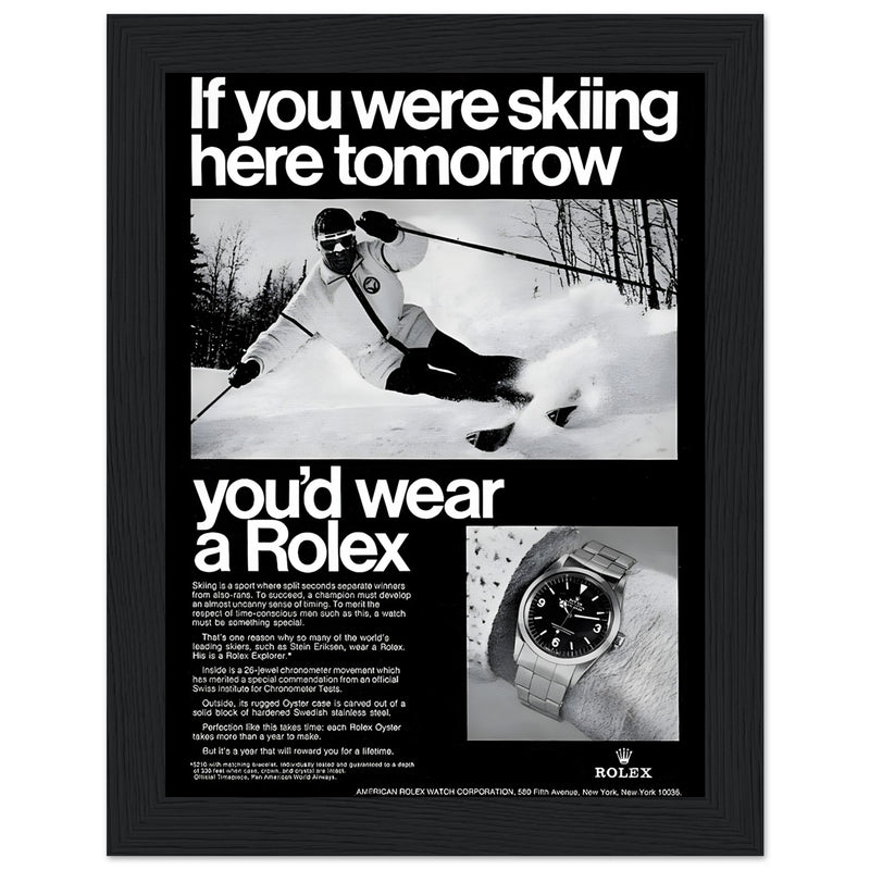 Rolex Ski Vintage Poster Ad
