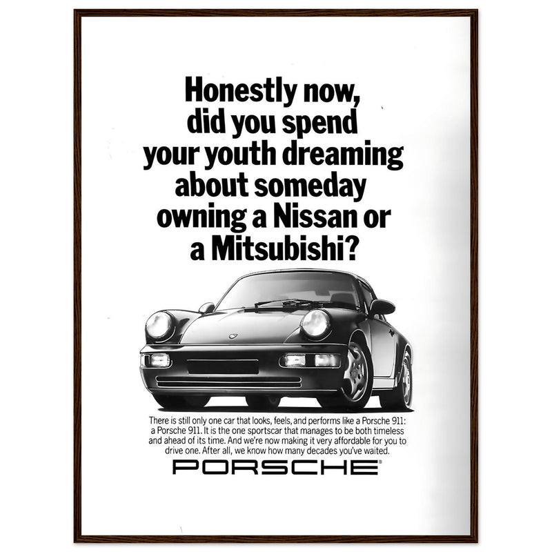 Porsche 911 Vintage Ad Poster