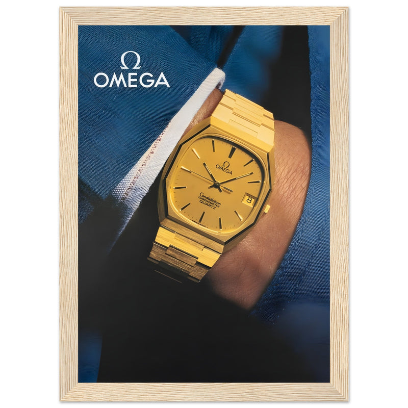Omega Gold Vintage Poster Ad
