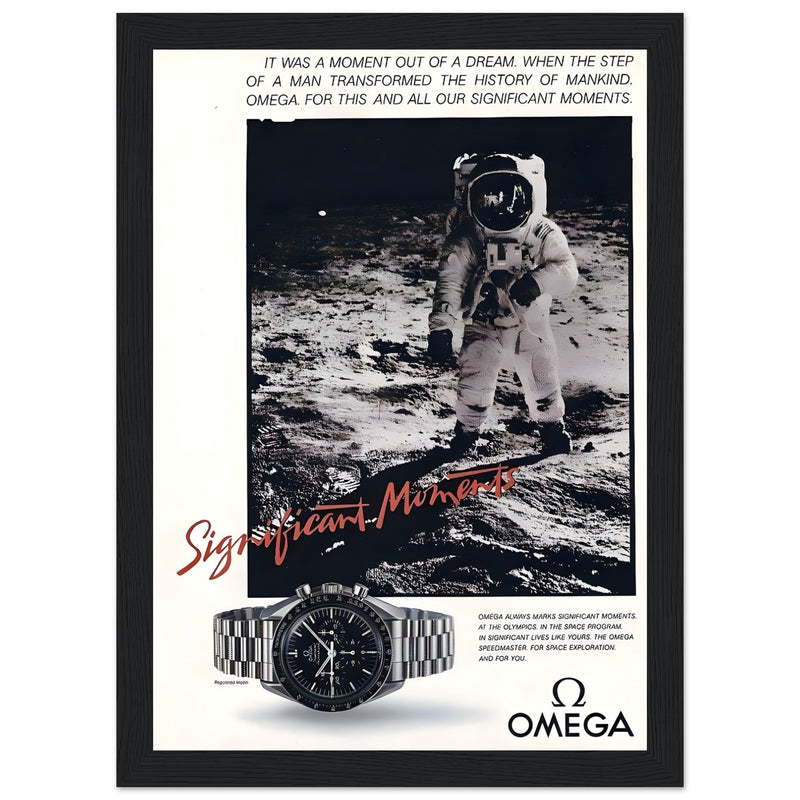 Omega Moon Vintage Poster Ad