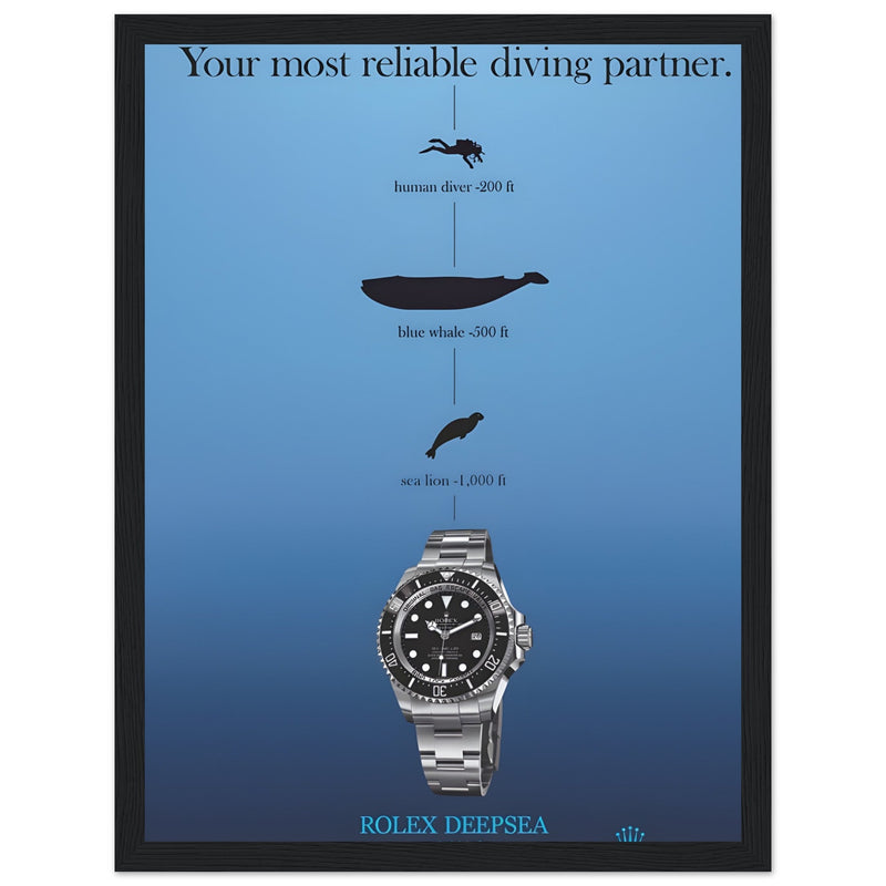 Rolex Deepsea Vintage Poster Ad