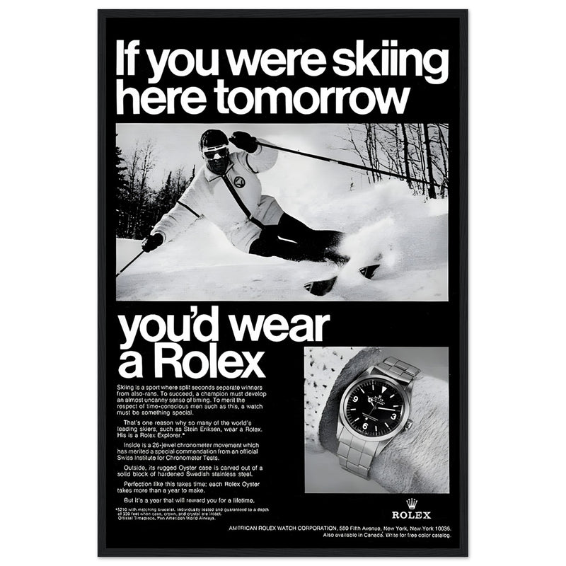 Rolex Ski Vintage Poster Ad