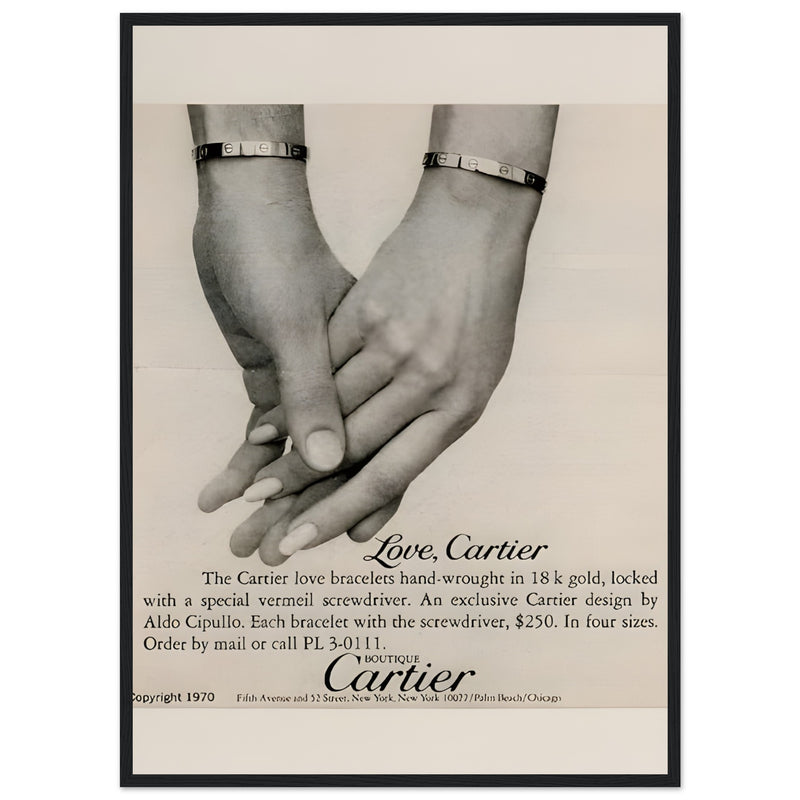 Cartier Love Bangles Vintage Poster