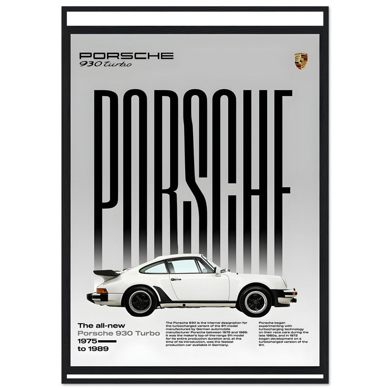 Porsche 930 Turbo 1975 Vintage Poster Ad