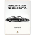 Porsche Can You Keep Up Vintage Poster Ad