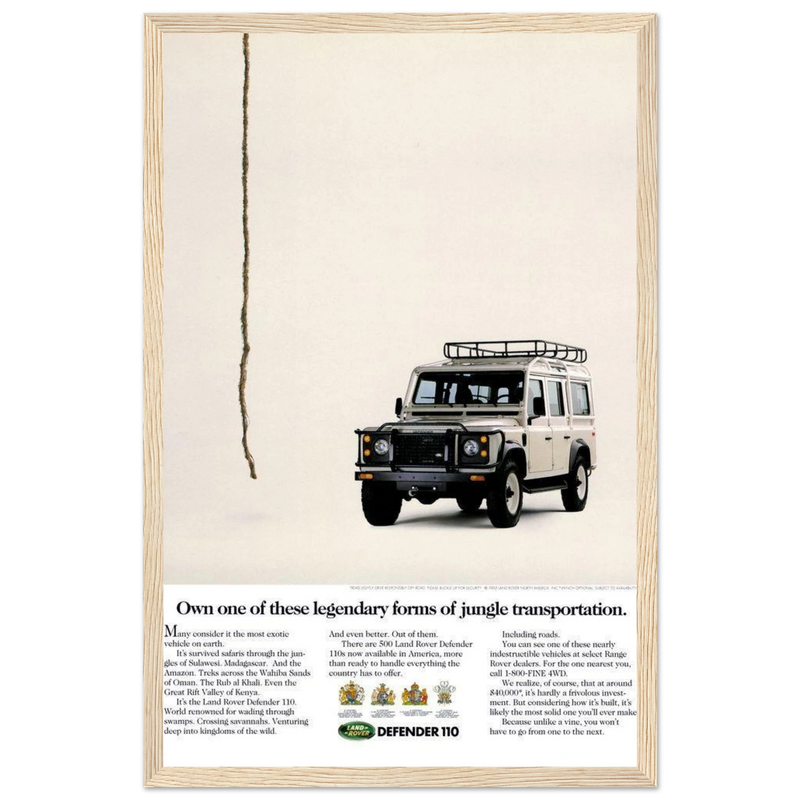 Land Rover Defender Vintage Poster