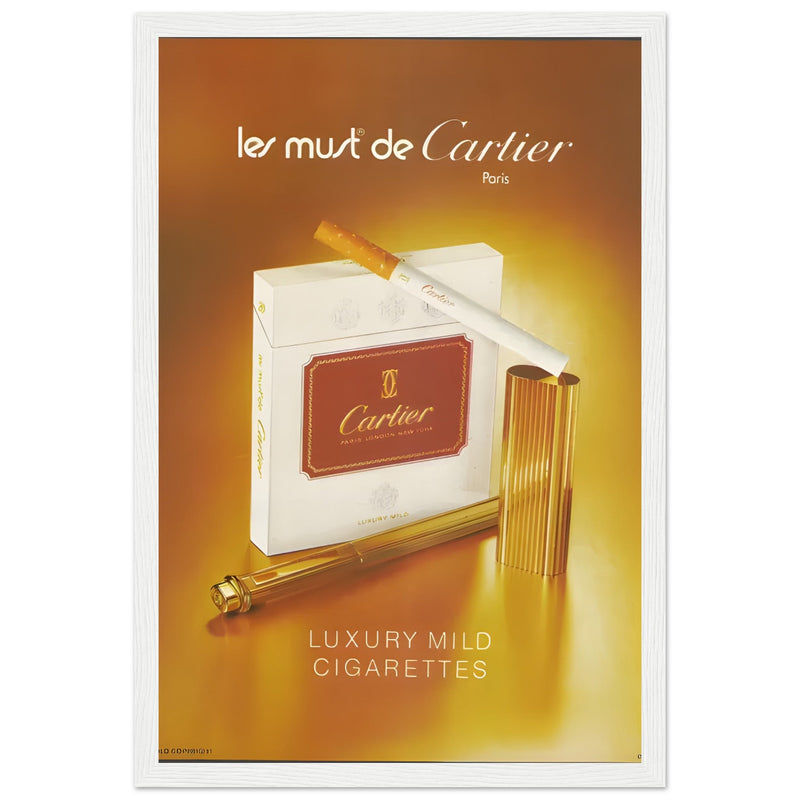 Cartier Luxury Mild Cigarettes Vintage Poster Ad