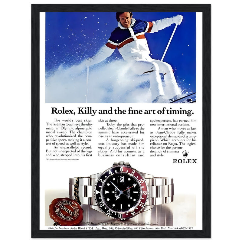Rolex Alpine Gold Medal Sweep Vintage Poster