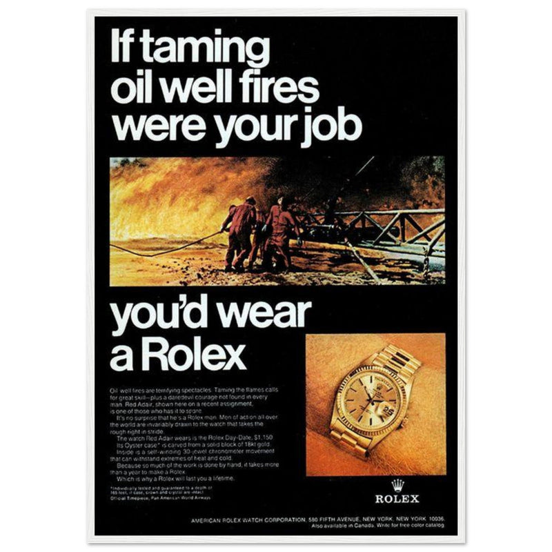 Rolex Day-Date Vintage Poster Ad