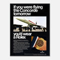 Rolex Oyster Perpetual Concorde Vintage Poster Ad