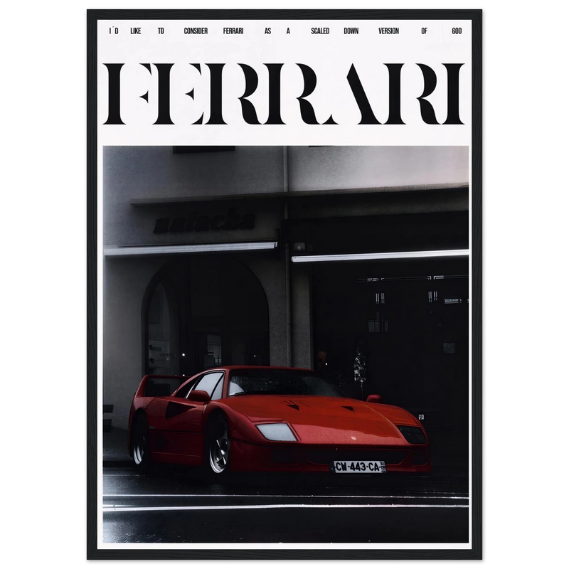 Ferrari Red Vintage Poster Ad