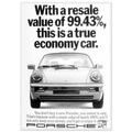 Porsche 99% Resale Price - Vintage Ad Poster