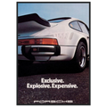 Porsche - Exclusive, Explosive, Expensive Vintage Poster