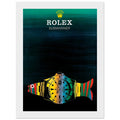 Rolex Submariner Fish Vintage Poster Ad - Premium Matte Paper