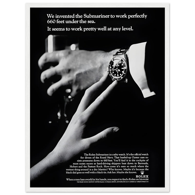 Rolex Submariner Any Level Vintage Poster Ad