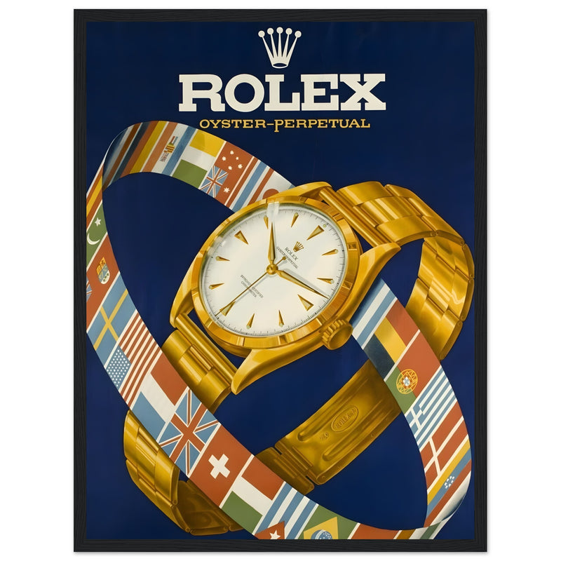 Rolex Advertising Golden Age Oyster Perpetual Vintage Poster