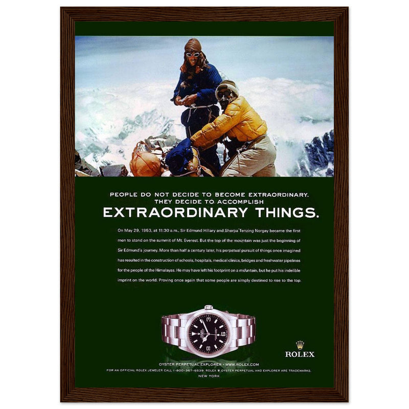 Rolex Oyster Perpetual Explorer Vintage Poster Ad