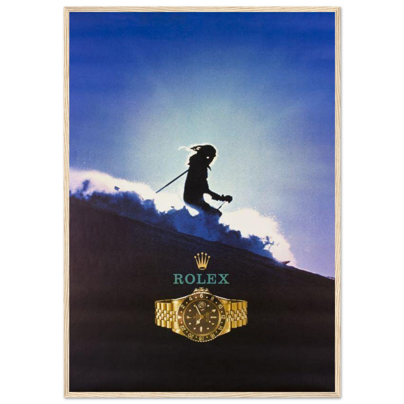 Rolex Skiing Vintage Poster Ad