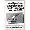 Porche 24 Road Assistance Vintage Poster Ad