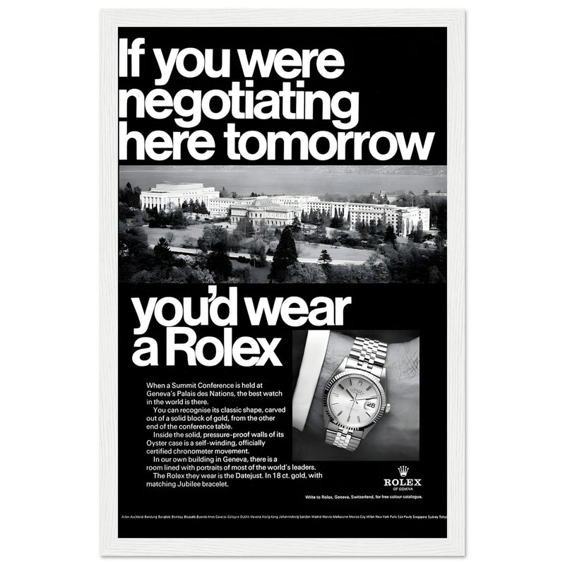 Rolex Datejust Geneva Vintage Poster Ad