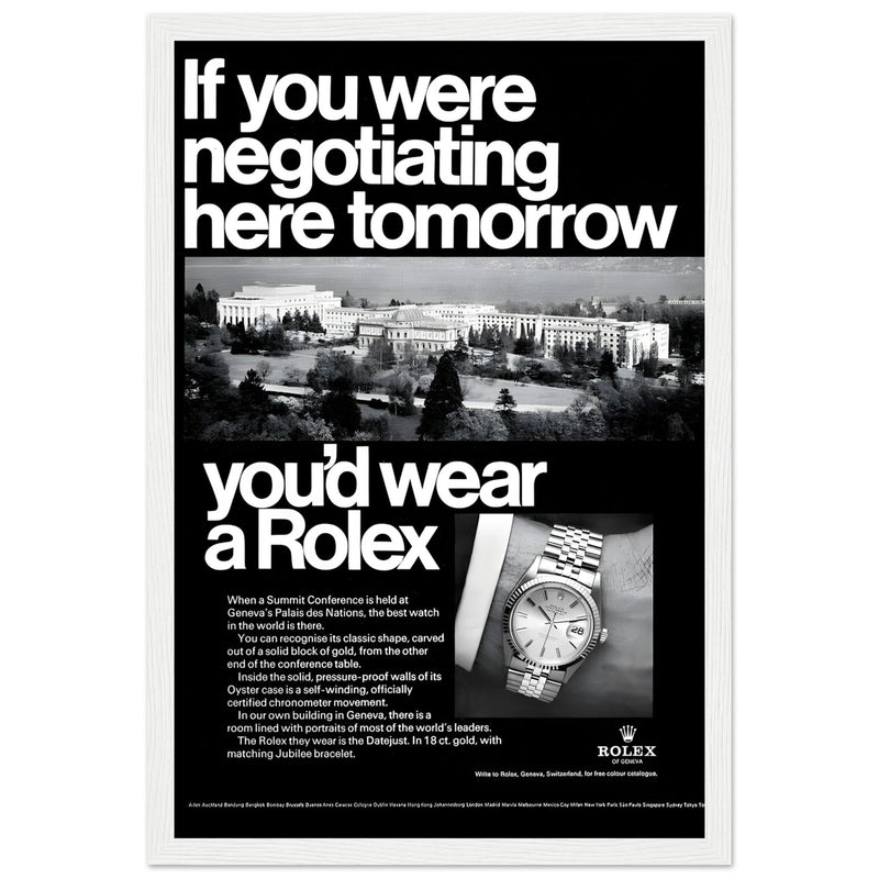 Rolex Datejust Geneva Vintage Poster Ad