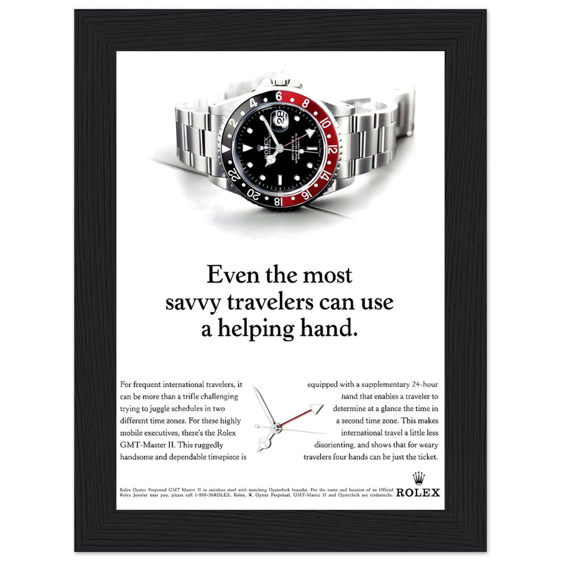 Rolex GMT Master Travel Vintage Poster Ad