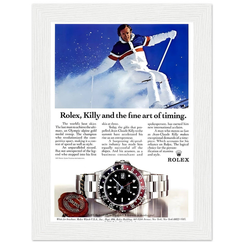 Rolex Alpine Gold Medal Sweep Vintage Poster