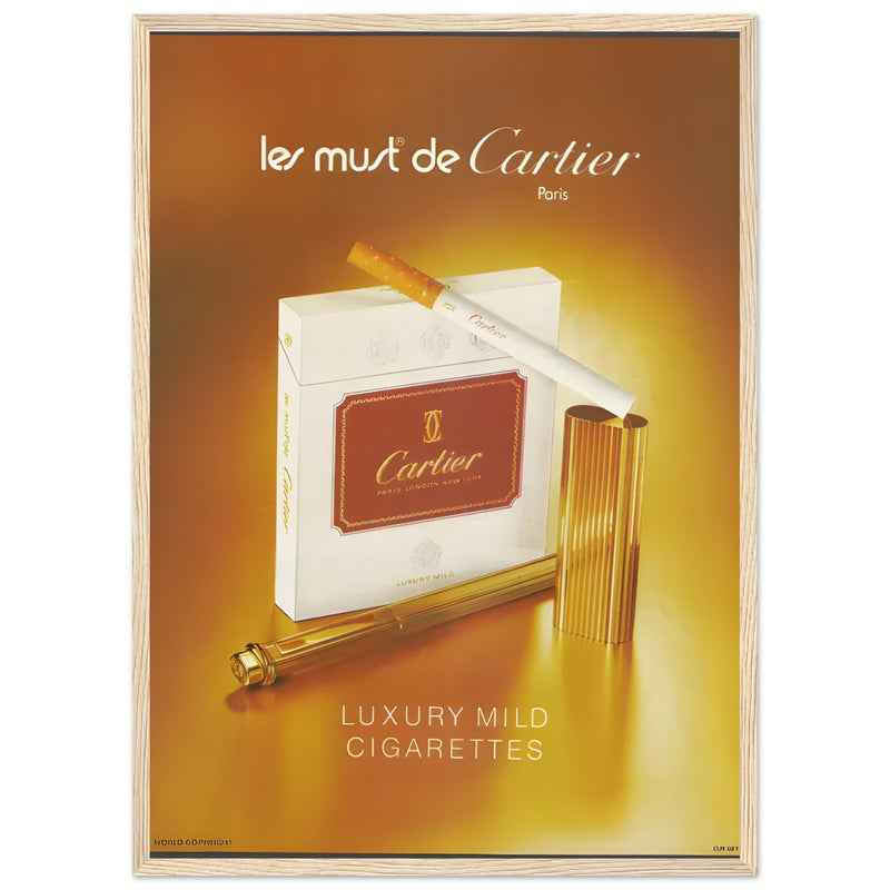 Cartier Luxury Mild Cigarettes Vintage Poster Ad