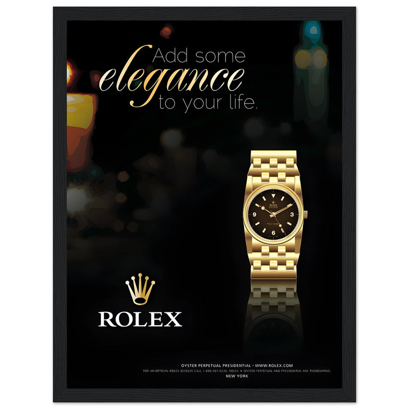 Rolex Elegance Vintage Poster Ad