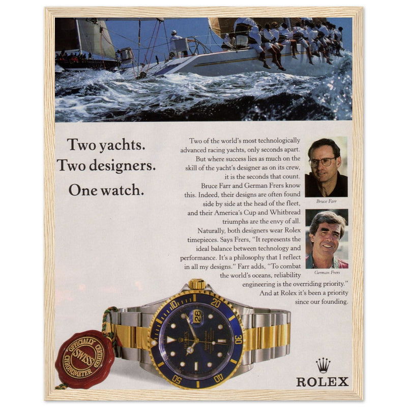 Rolex Yacht Submariner Vintage Poster Ad