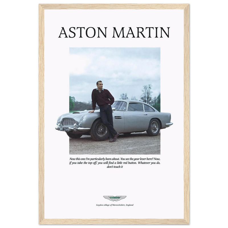 Aston Martin Vintage Poster Ad - 1964 James Bond Goldfinger