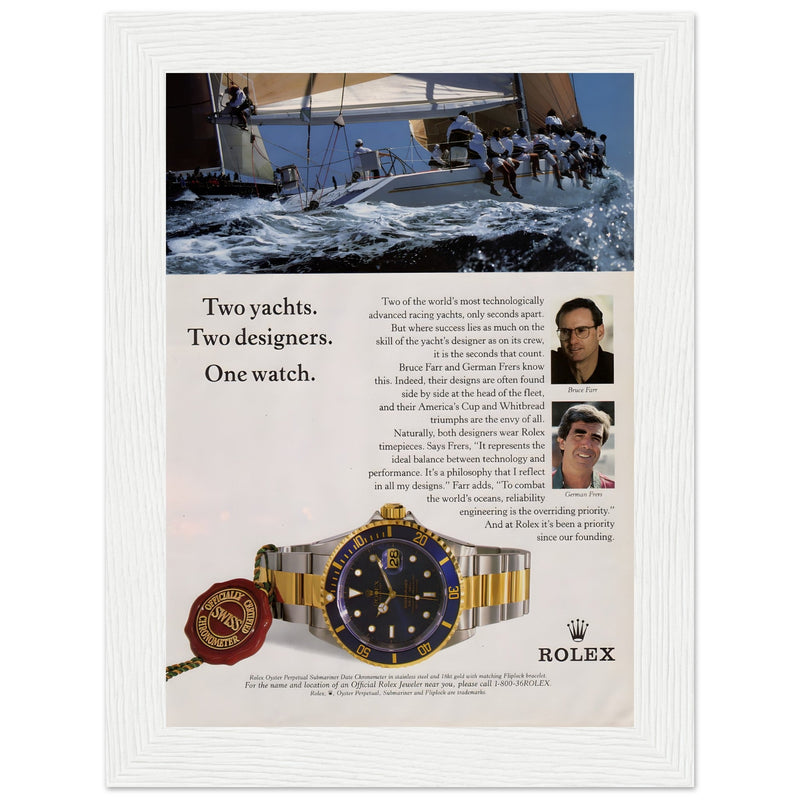 Rolex Yacht Submariner Vintage Poster Ad