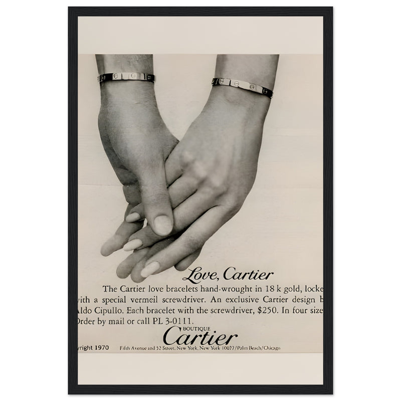 Cartier Love Bangles Vintage Poster
