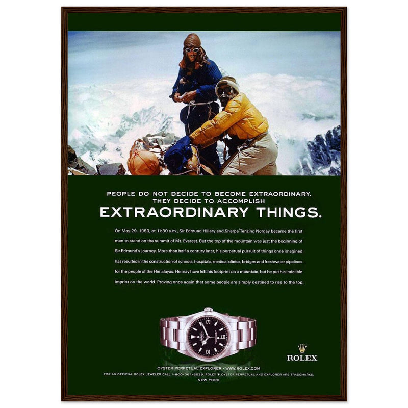 Rolex Oyster Perpetual Explorer Vintage Poster Ad