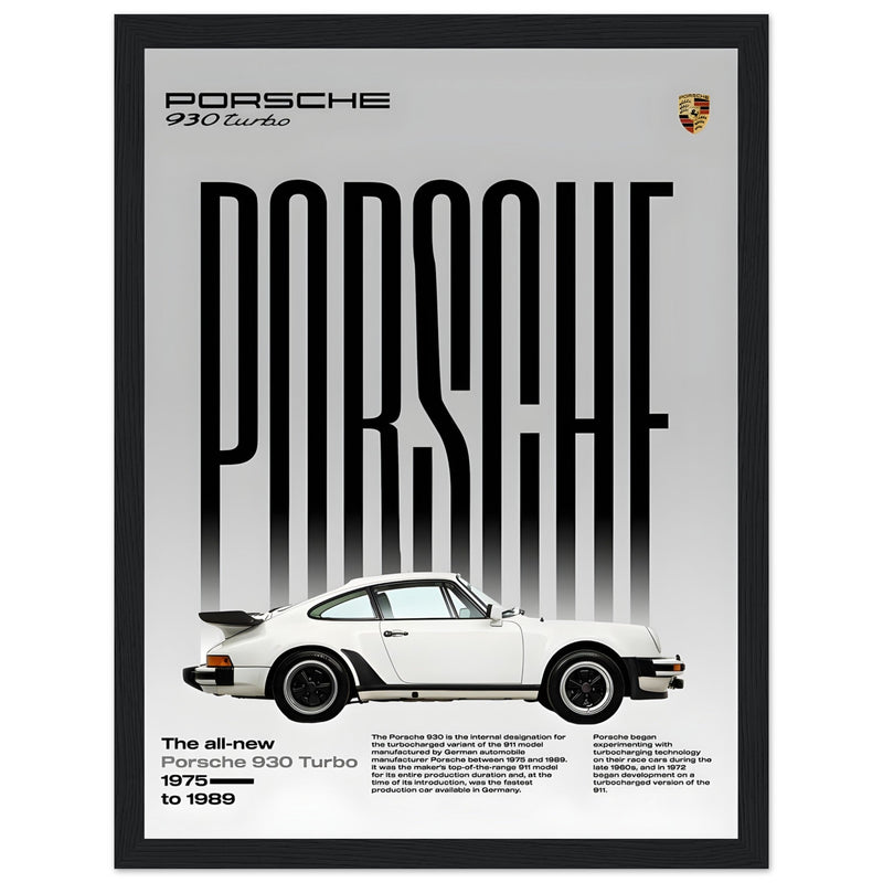 Porsche 930 Turbo 1975 Vintage Poster Ad