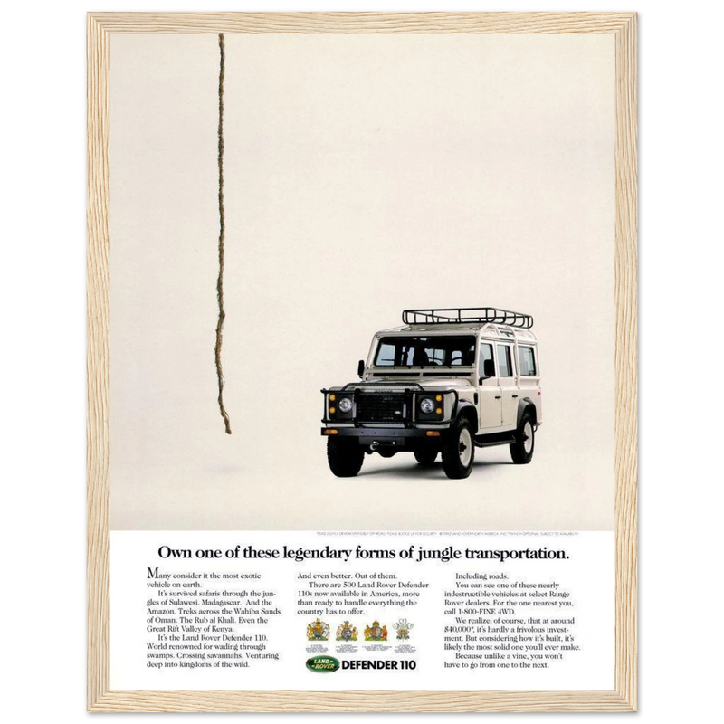 Land Rover Defender Vintage Poster