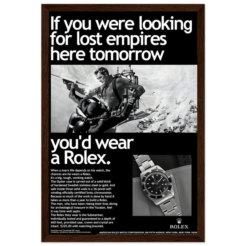 Rolex Submariner Vintage Poster Ad