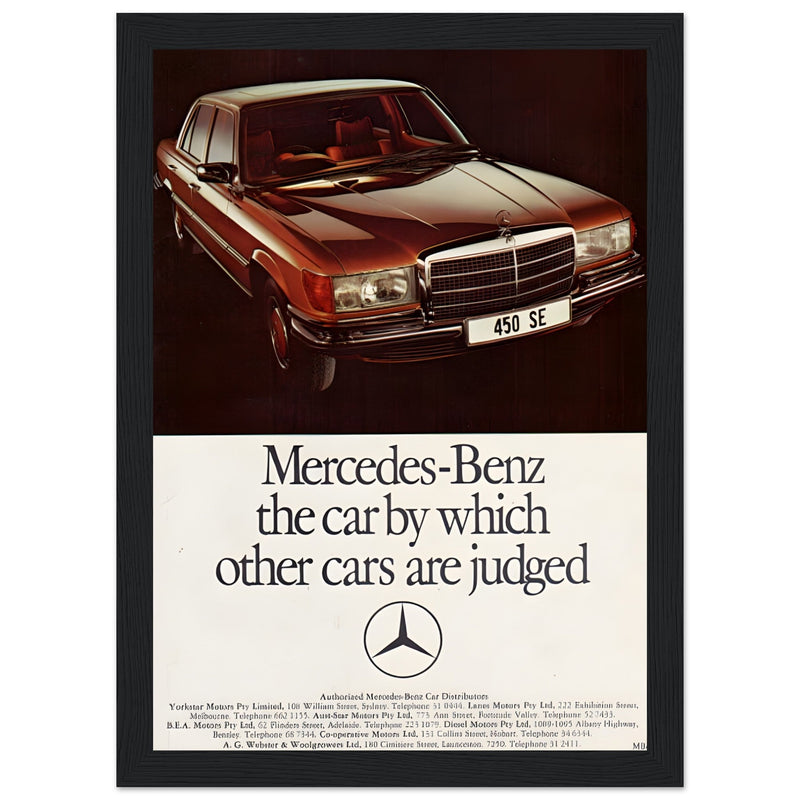 Mercedes Benz Vintage Poster Ad