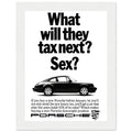 Porsche Tax Vintage Poster Ad
