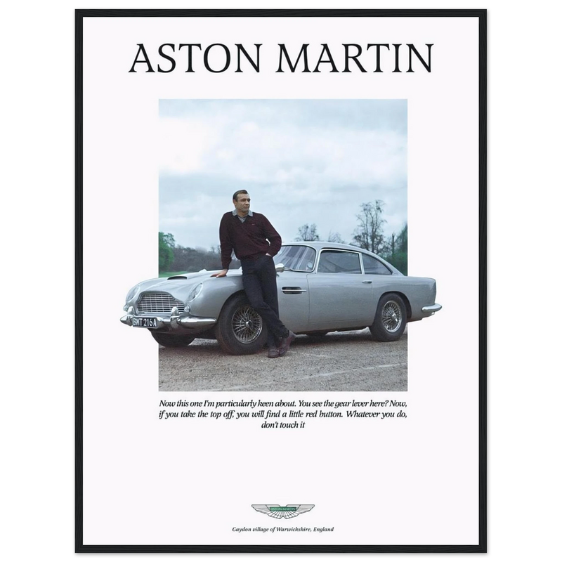 Aston Martin Vintage Poster Ad - 1964 James Bond Goldfinger