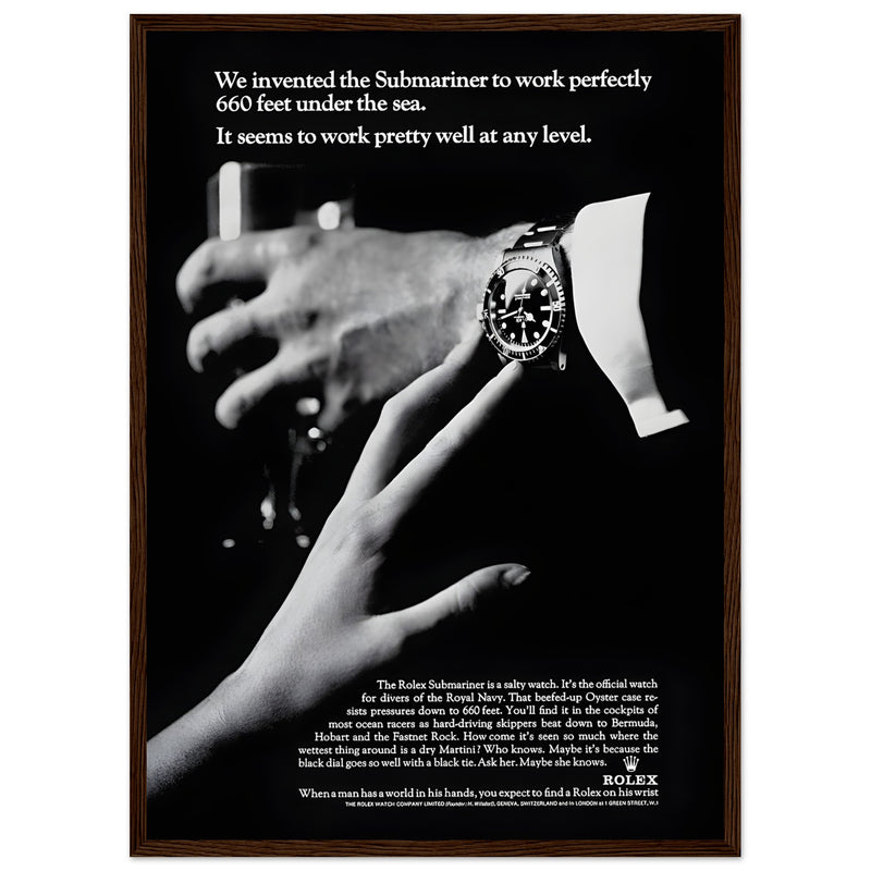 Rolex Submariner Any Level Vintage Poster Ad