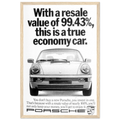 Porsche 99% Resale Price - Vintage Ad Poster
