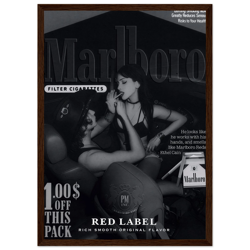 Marlboro Red Label Vintage Ad Poster