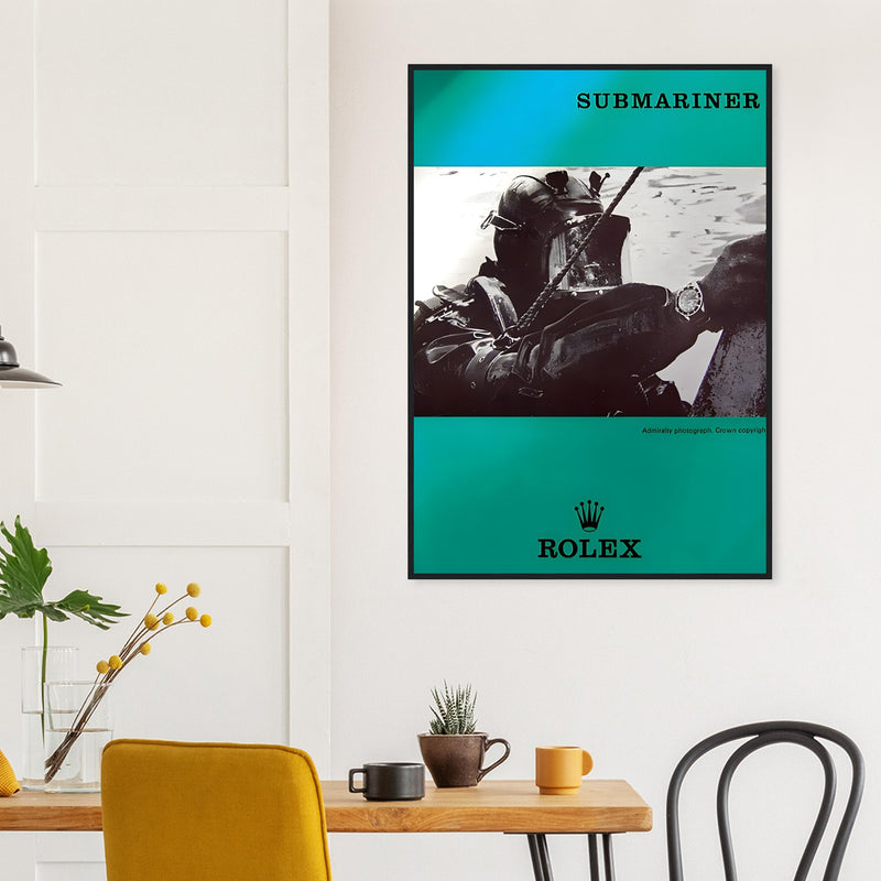 Rolex Submariner Diver Vintage Poster Ad