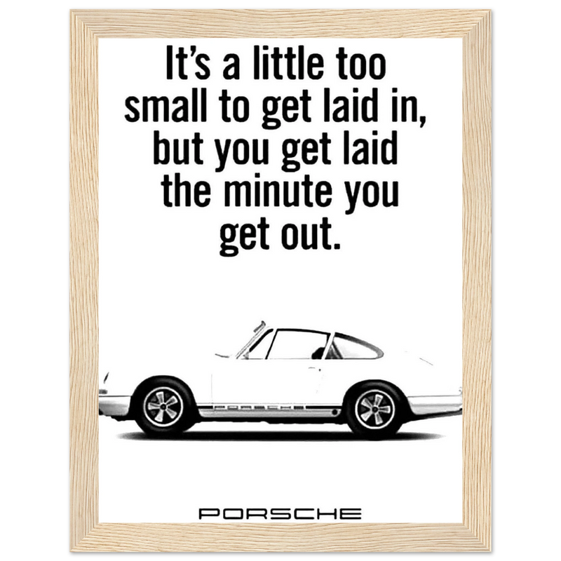 Porsche Vintage Poster  White 911