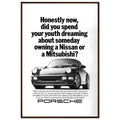 Porsche 911 Vintage Ad Poster
